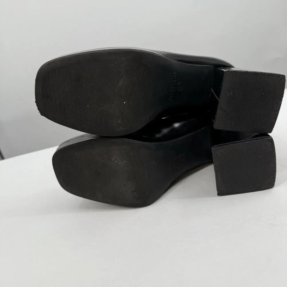Dream Pairs Black Platform Loafers US 8.5 Chunky Academia Y2K Style Gothic